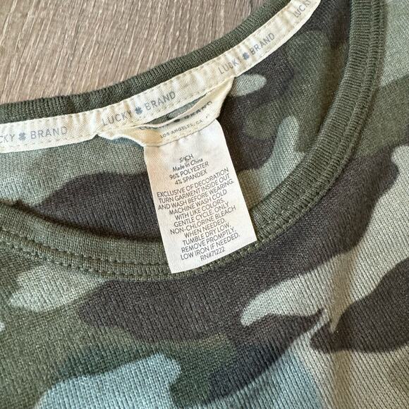 Lucky Brand Camo Short Sleeve Shirt- size S - Picture 5 of 8